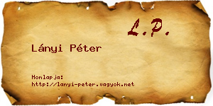 Lányi Péter névjegykártya